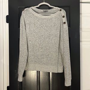 J.Crew boat-neck sweater with button detail :: Sz M